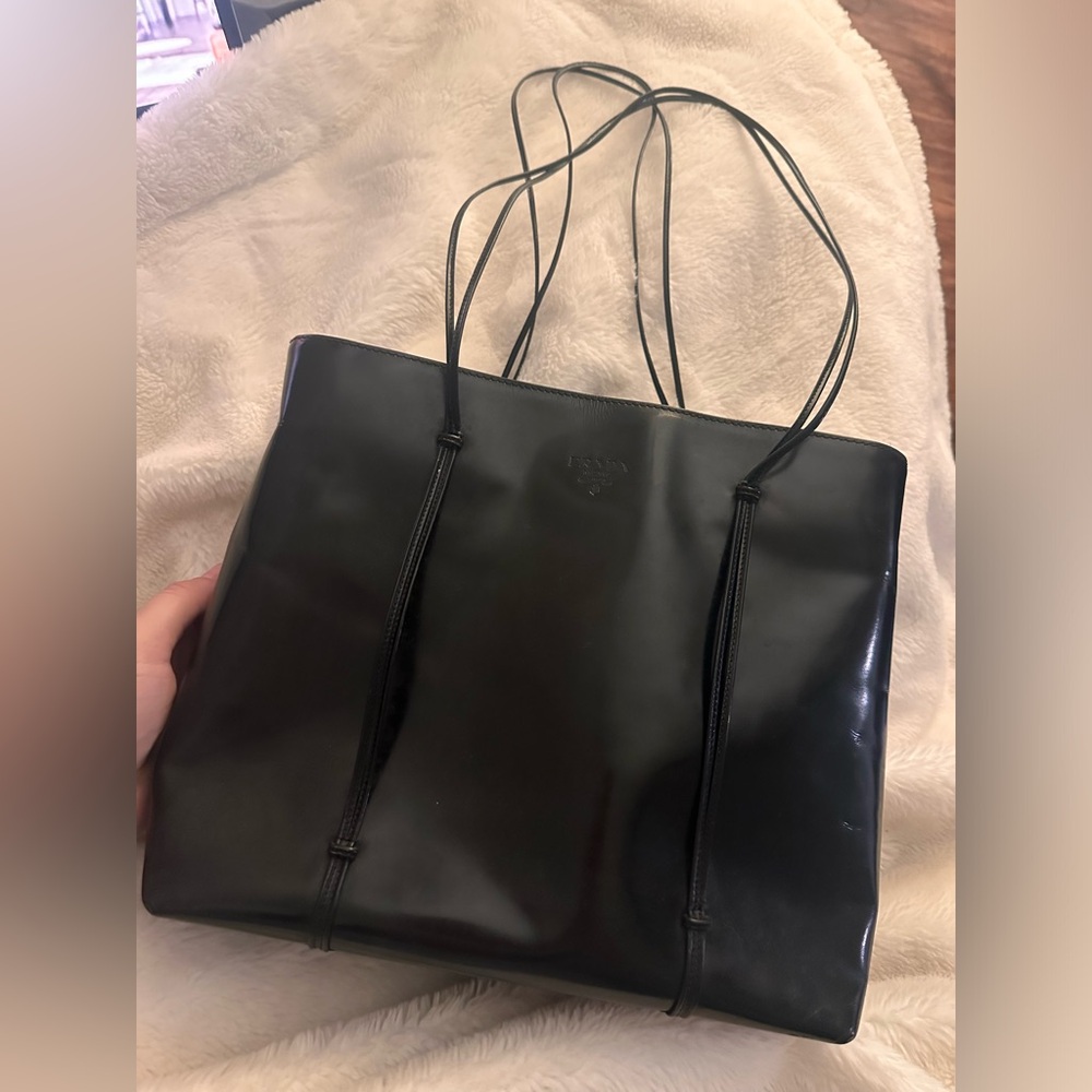 SOLD Prada black tote, amazing condition, with tags!